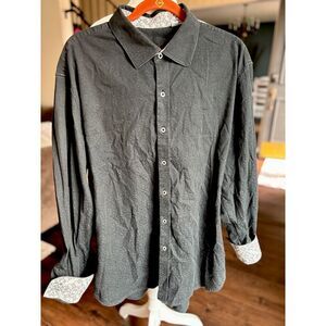 Robert Graham Knowledge Wisdom Truth Mens Long Sleeve Black‎ Button Down 3XL